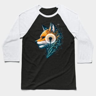 Dandelion fox AI Baseball T-Shirt